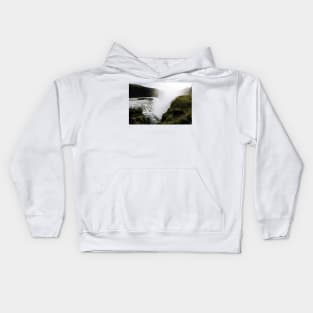 Gullfoss waterfall  in Iceland - Landscape Photography Kids Hoodie